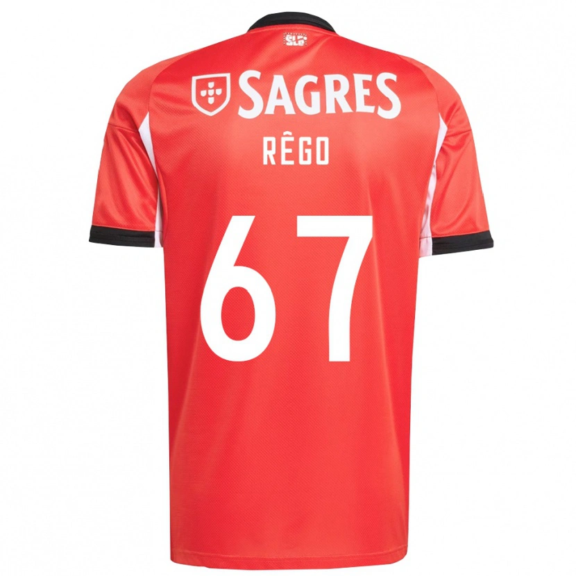 Danxen Hombre Camiseta Rodrigo Rêgo #67 Rojo Blanco 1ª Equipación 2025/26 La Camisa