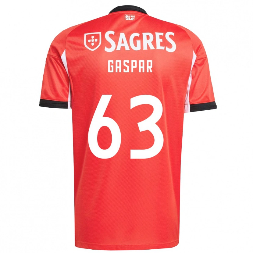 Danxen Hombre Camiseta Guilherme Gaspar #63 Rojo Blanco 1ª Equipación 2025/26 La Camisa