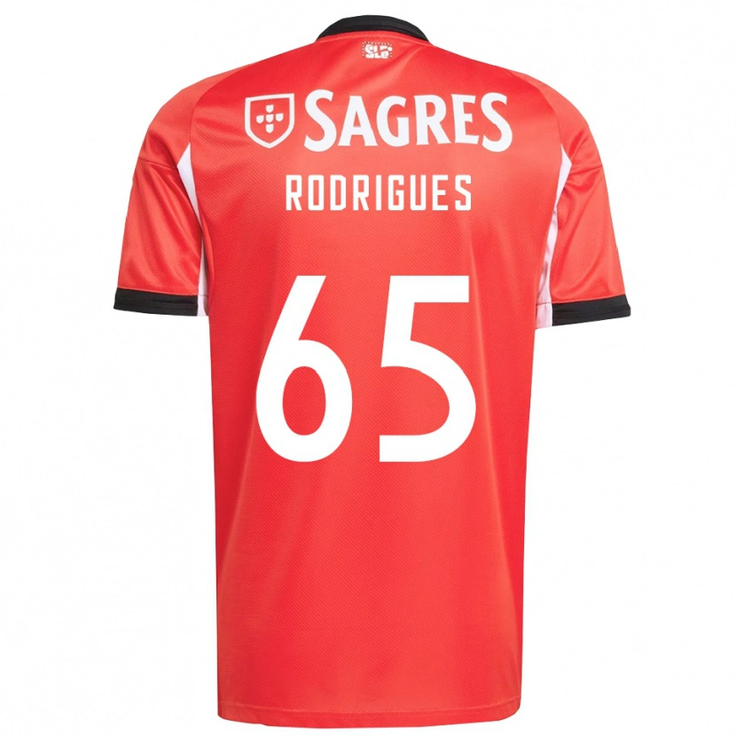 Danxen Hombre Camiseta Rafael Rodrigues #65 Rojo Blanco 1ª Equipación 2025/26 La Camisa