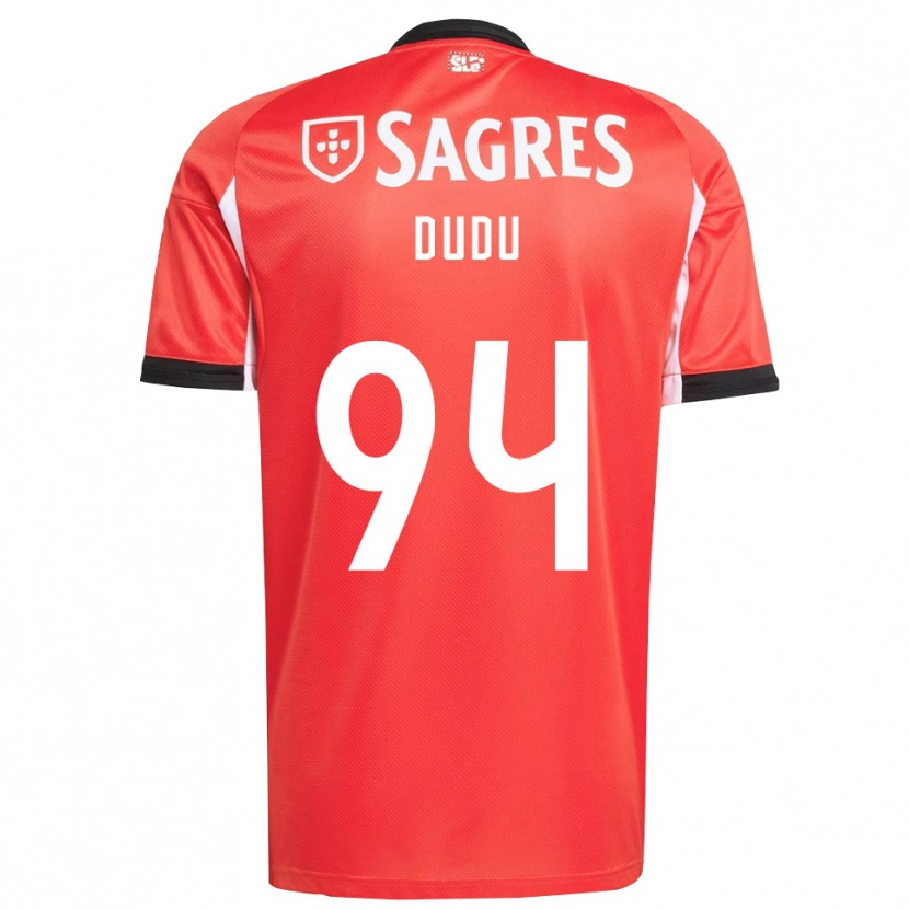 Danxen Hombre Camiseta Dudu #94 Rojo Blanco 1ª Equipación 2025/26 La Camisa