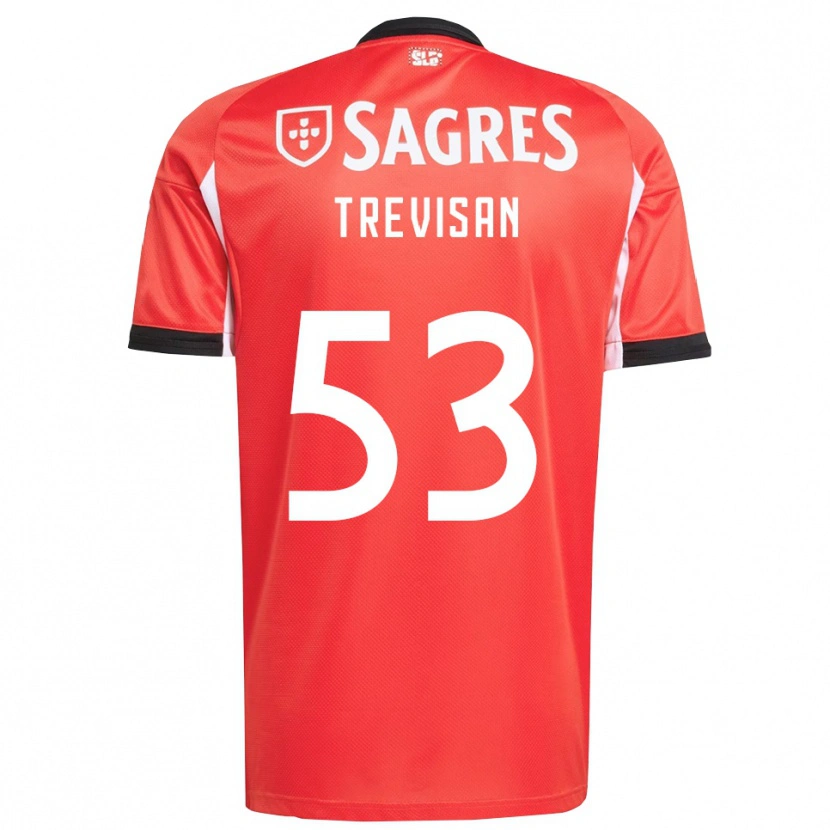 Danxen Hombre Camiseta Jelani Trevisan #53 Rojo Blanco 1ª Equipación 2025/26 La Camisa