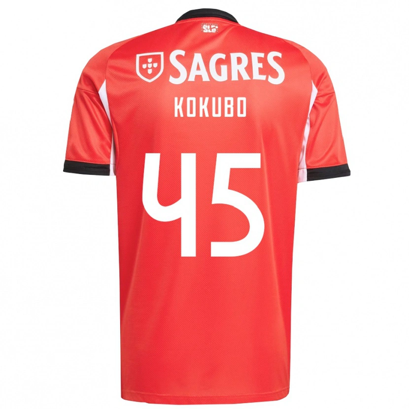 Danxen Hombre Camiseta Leo Kokubo #45 Rojo Blanco 1ª Equipación 2025/26 La Camisa