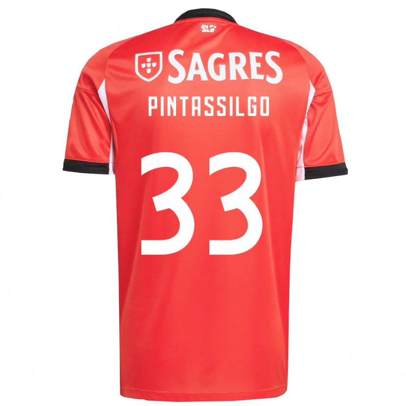 Danxen Hombre Camiseta Lara Pintassilgo #33 Rojo Blanco 1ª Equipación 2025/26 La Camisa