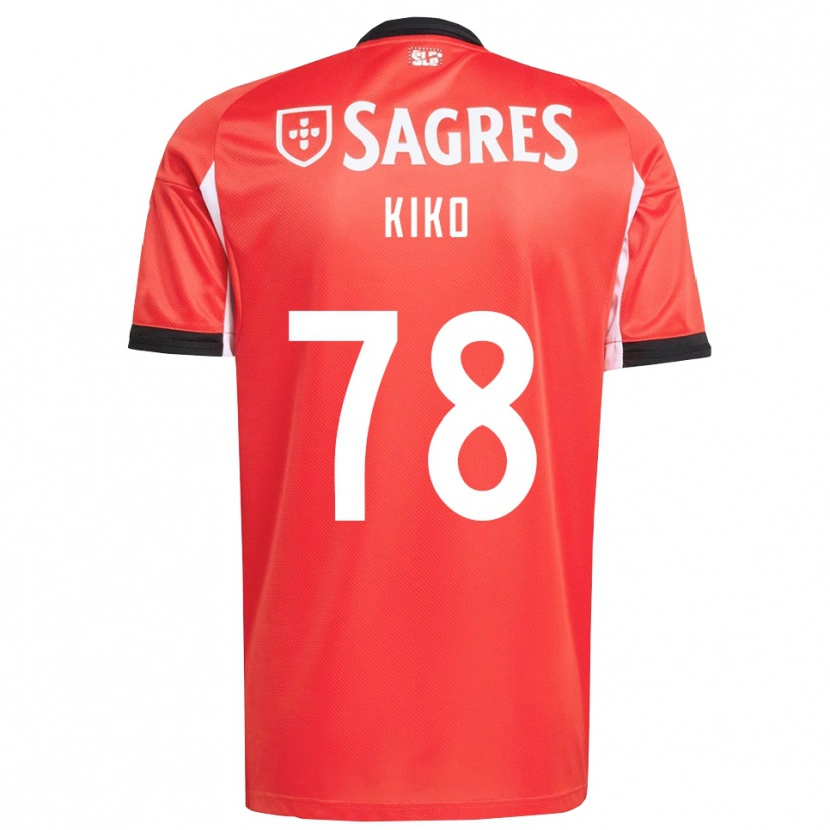 Danxen Hombre Camiseta Kiko #78 Rojo Blanco 1ª Equipación 2025/26 La Camisa