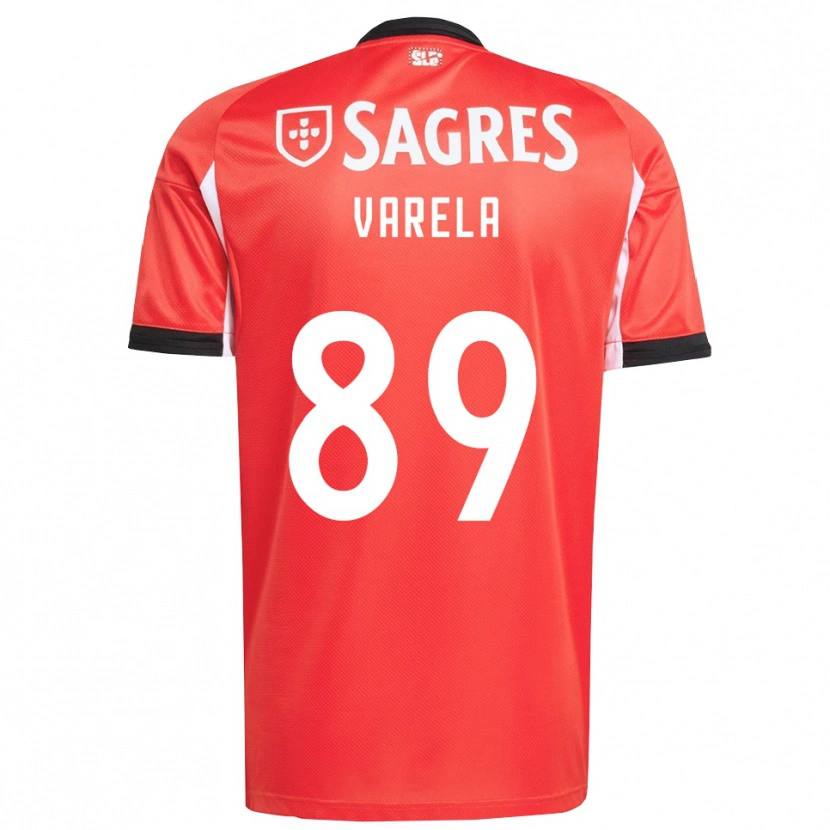 Danxen Hombre Camiseta Gustavo Varela #89 Rojo Blanco 1ª Equipación 2025/26 La Camisa