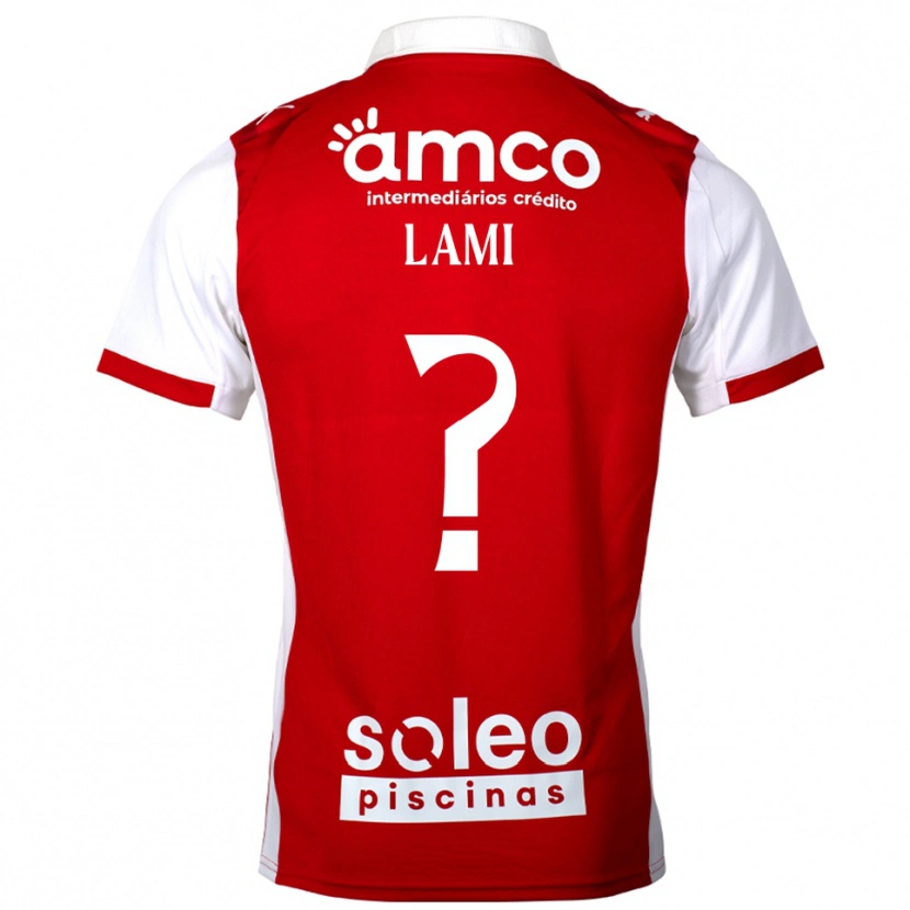 Danxen Hombre Camiseta Dário Lami #0 Rojo Blanco 1ª Equipación 2025/26 La Camisa