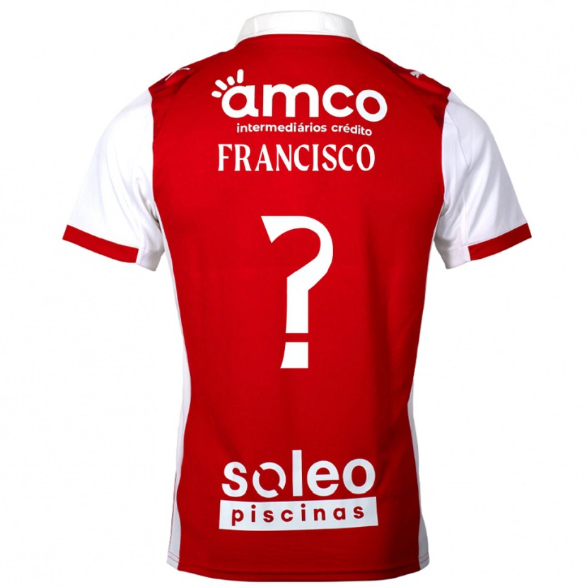 Danxen Hombre Camiseta Martim Francisco #0 Rojo Blanco 1ª Equipación 2025/26 La Camisa