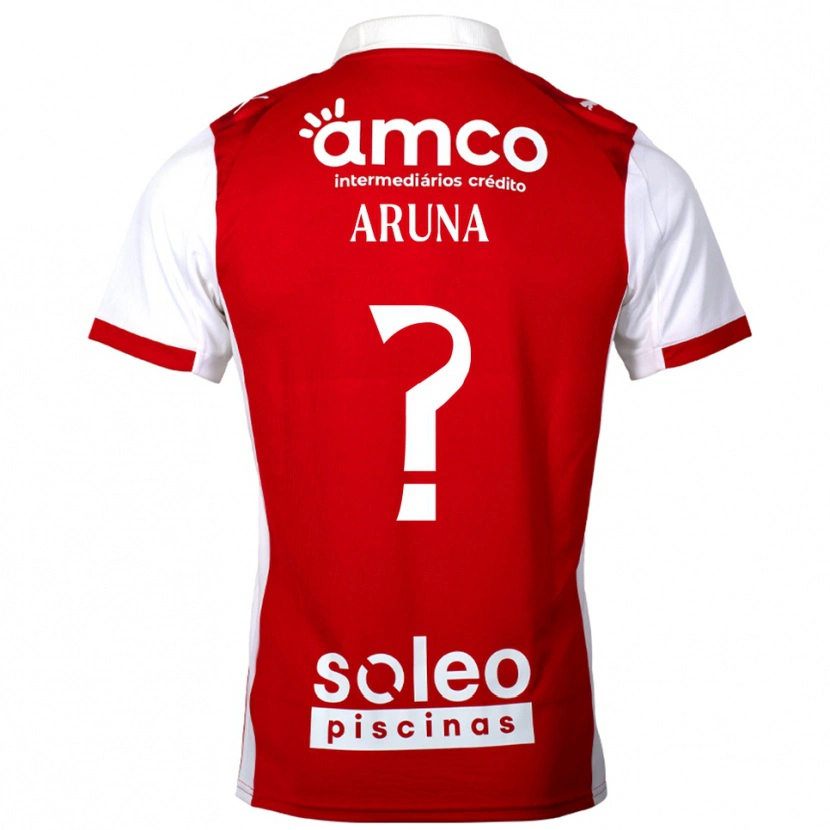 Danxen Hombre Camiseta Ali Aruna #0 Rojo Blanco 1ª Equipación 2025/26 La Camisa