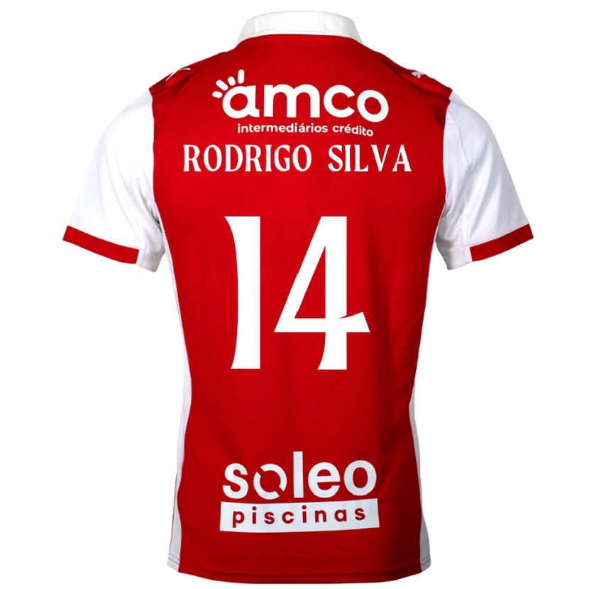 Danxen Hombre Camiseta Rodrigo Silva #14 Rojo Blanco 1ª Equipación 2025/26 La Camisa