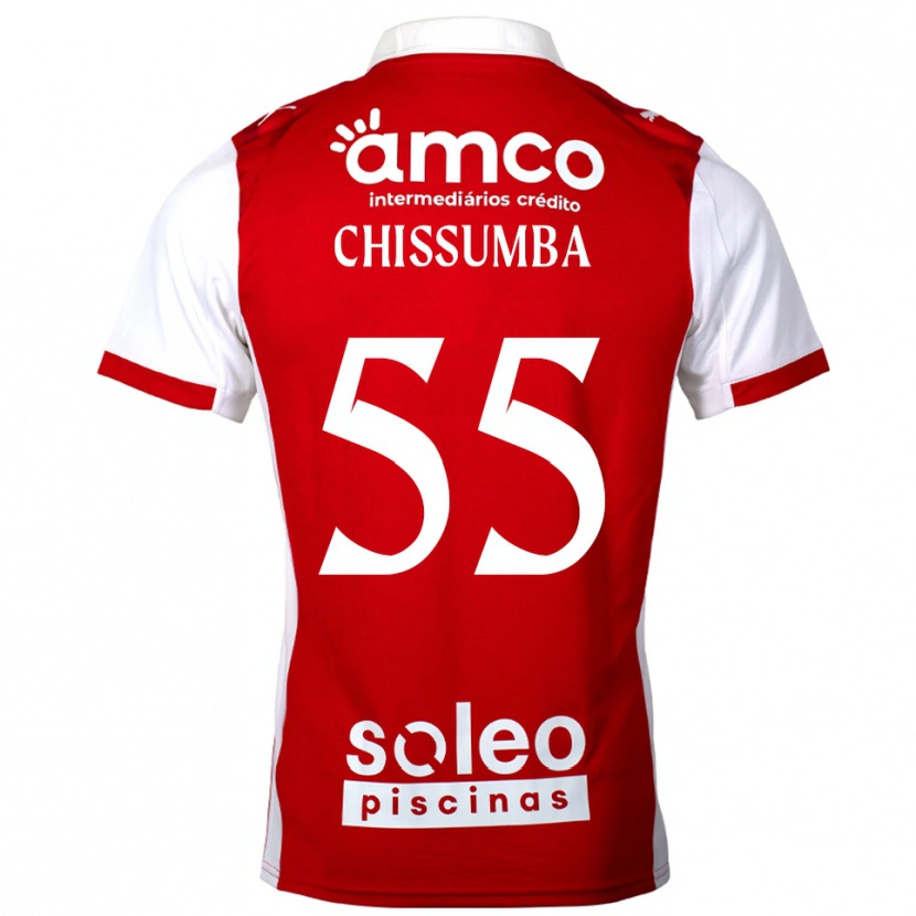 Danxen Hombre Camiseta Chissumba #55 Rojo Blanco 1ª Equipación 2025/26 La Camisa
