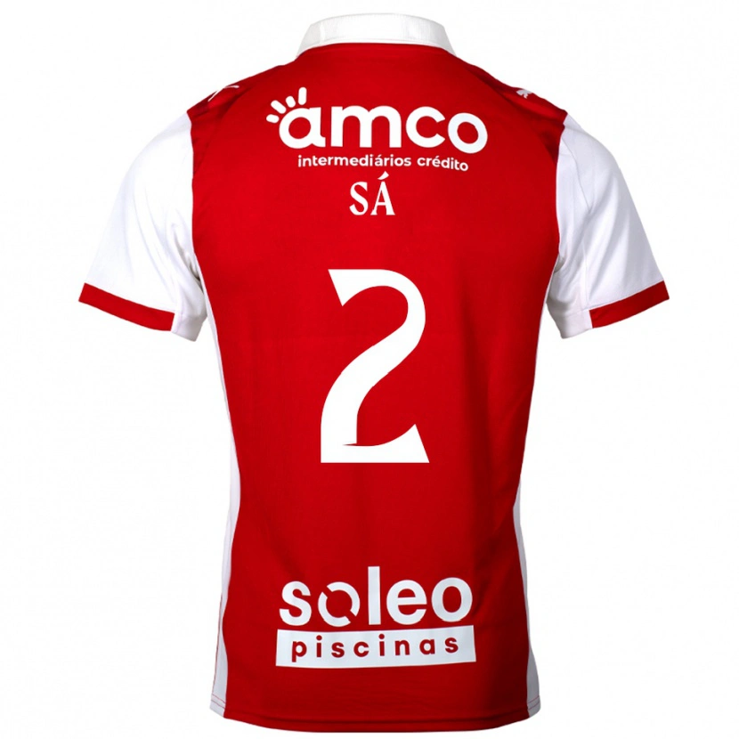 Danxen Hombre Camiseta Henrique Sá #2 Rojo Blanco 1ª Equipación 2025/26 La Camisa