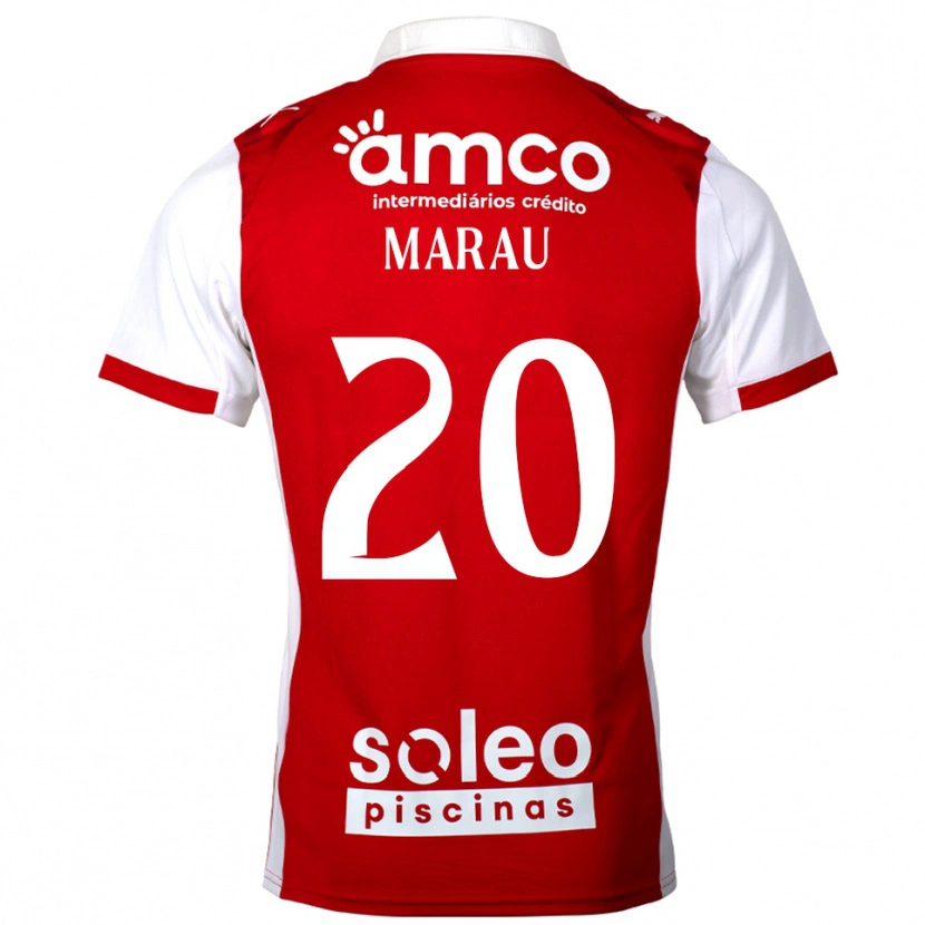 Danxen Hombre Camiseta Madalena Marau #20 Rojo Blanco 1ª Equipación 2025/26 La Camisa