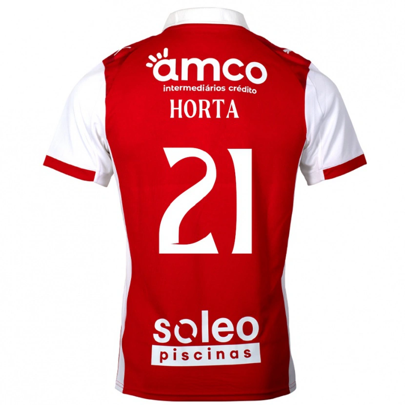 Danxen Hombre Camiseta Ricardo Horta #21 Rojo Blanco 1ª Equipación 2025/26 La Camisa