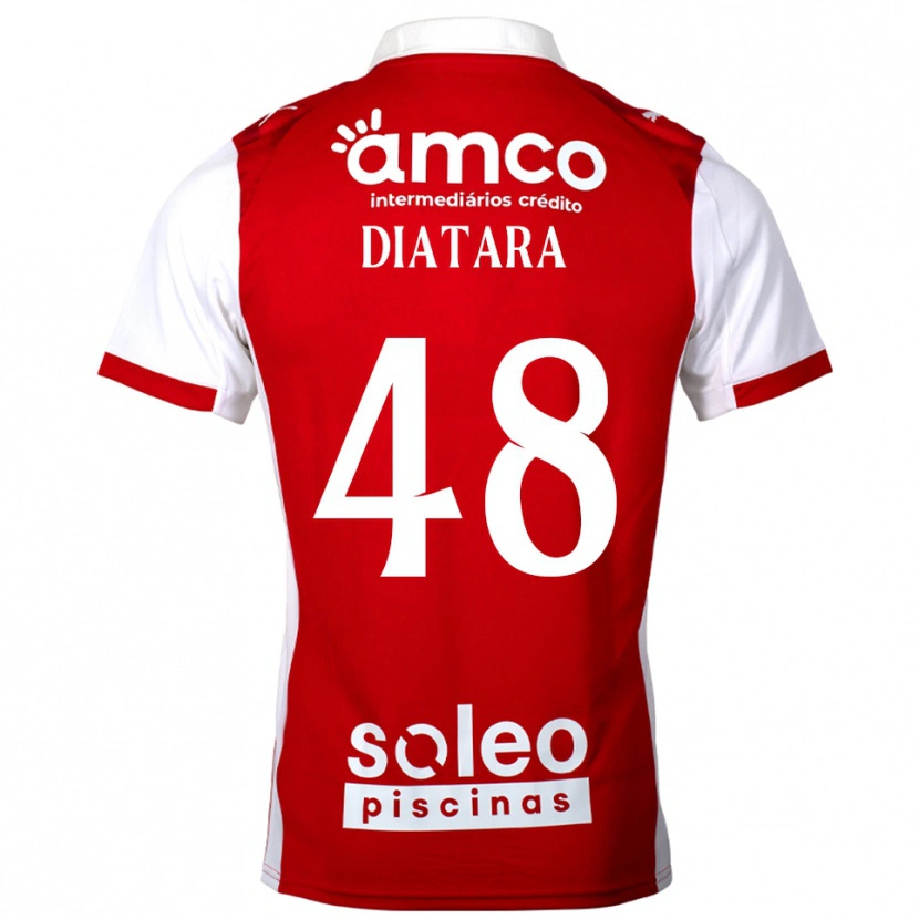 Danxen Hombre Camiseta Samba Diatara #48 Rojo Blanco 1ª Equipación 2025/26 La Camisa