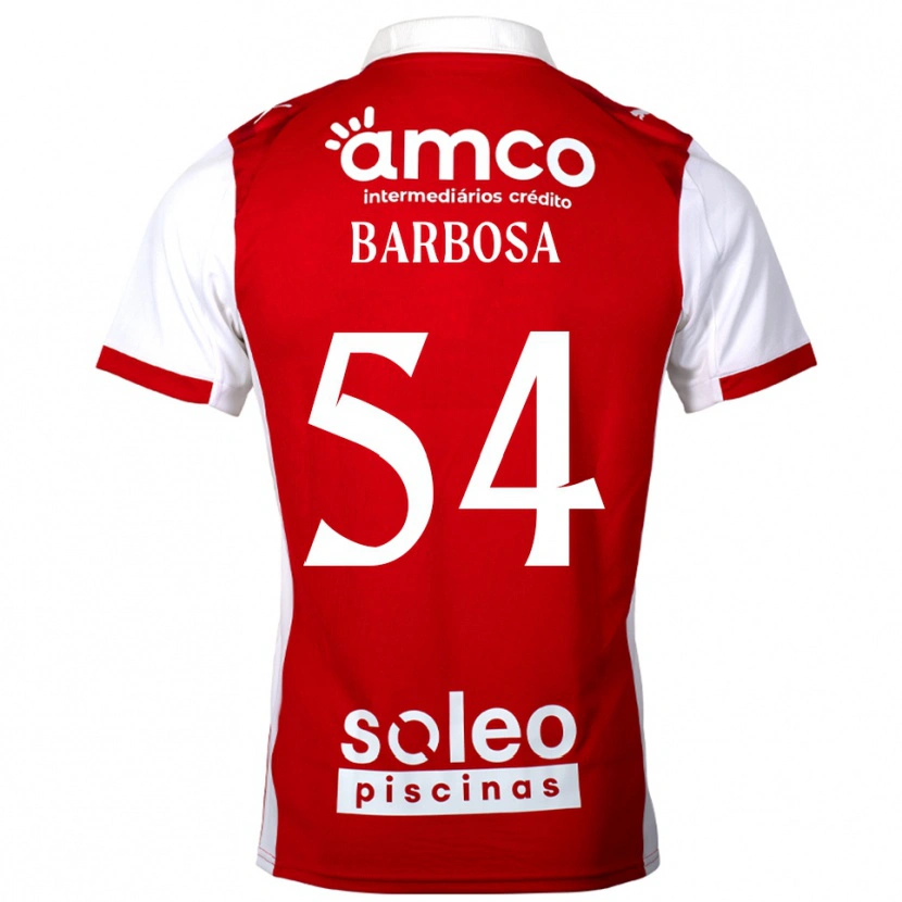 Danxen Hombre Camiseta Gui Barbosa #54 Rojo Blanco 1ª Equipación 2025/26 La Camisa