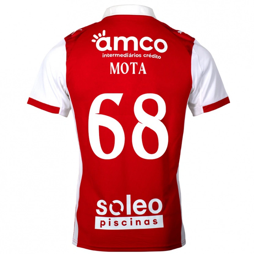 Danxen Hombre Camiseta Edgar Mota #68 Rojo Blanco 1ª Equipación 2025/26 La Camisa