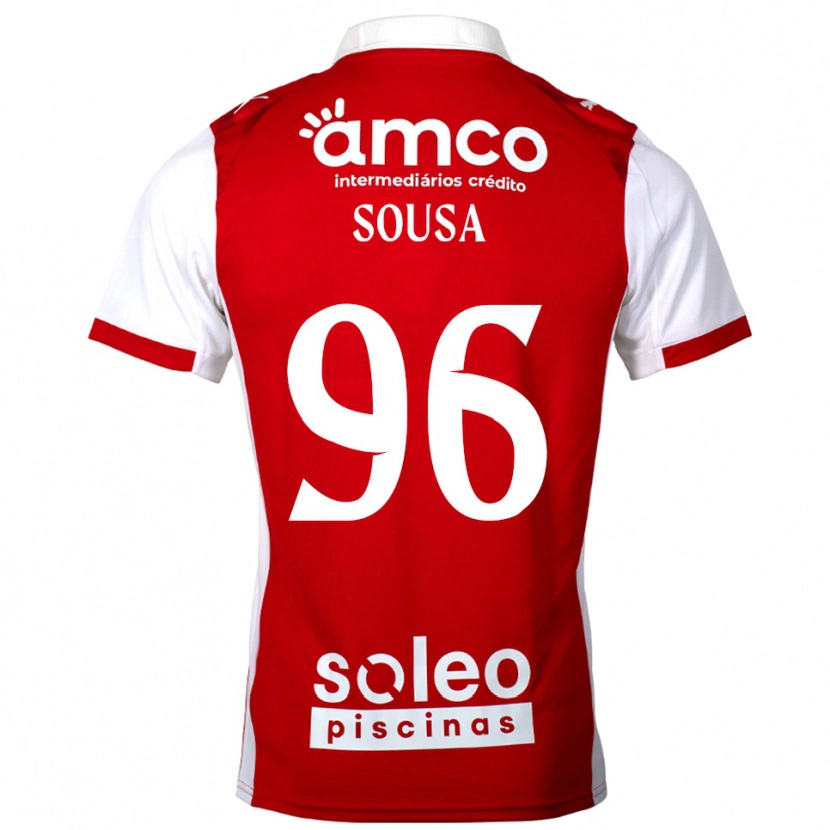 Danxen Hombre Camiseta Afonso Sousa #96 Rojo Blanco 1ª Equipación 2025/26 La Camisa