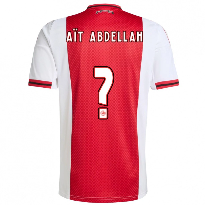 Danxen Hombre Camiseta Waleed Aït Abdellah #0 Rojo Blanco 1ª Equipación 2025/26 La Camisa