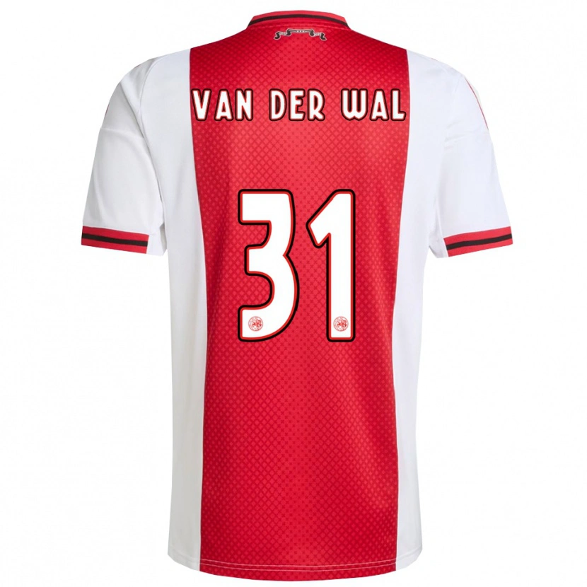 Danxen Hombre Camiseta Dionne Van Der Wal #31 Rojo Blanco 1ª Equipación 2025/26 La Camisa