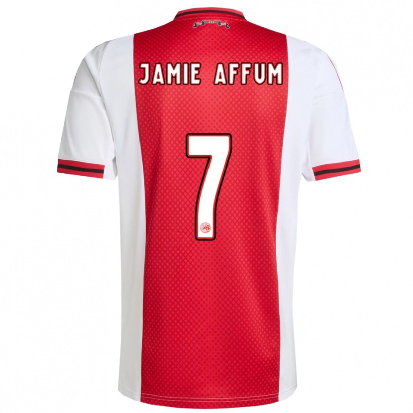 Danxen Hombre Camiseta Deonell Jamie Affum #7 Rojo Blanco 1ª Equipación 2025/26 La Camisa