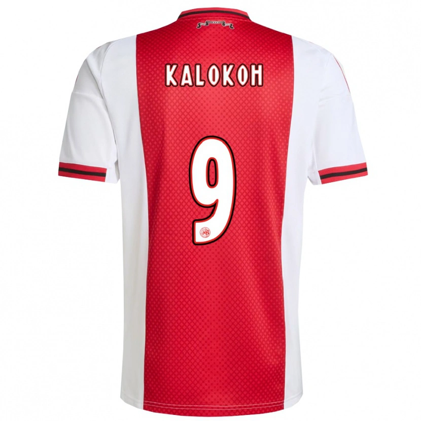 Danxen Hombre Camiseta David Kalokoh #9 Rojo Blanco 1ª Equipación 2025/26 La Camisa
