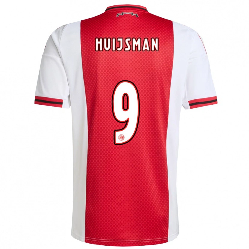 Danxen Hombre Camiseta Mitchi Huijsman #9 Rojo Blanco 1ª Equipación 2025/26 La Camisa