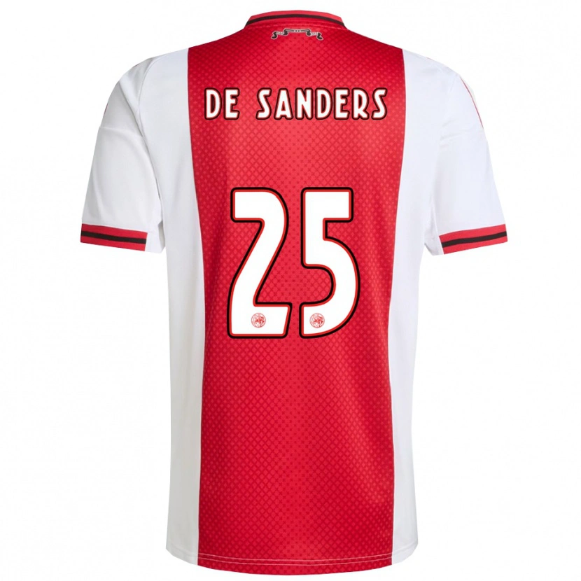 Danxen Hombre Camiseta Kay-Lee De Sanders #25 Rojo Blanco 1ª Equipación 2025/26 La Camisa