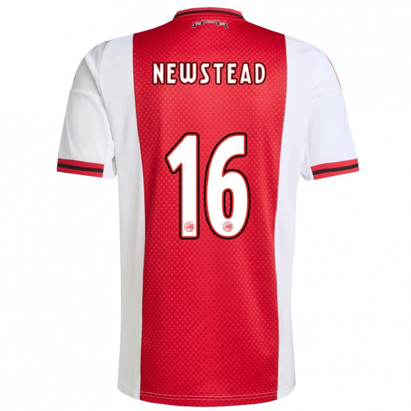 Danxen Hombre Camiseta Xander Newstead #16 Rojo Blanco 1ª Equipación 2025/26 La Camisa