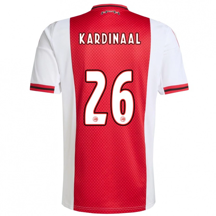 Danxen Hombre Camiseta Isa Kardinaal #26 Rojo Blanco 1ª Equipación 2025/26 La Camisa