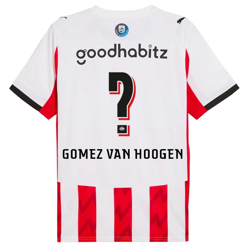 Danxen Hombre Camiseta Samuel Gomez Van Hoogen #0 Rojo Blanco 1ª Equipación 2025/26 La Camisa