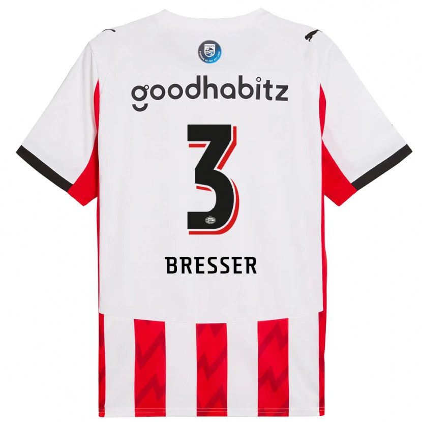 Danxen Hombre Camiseta Michael Bresser #3 Rojo Blanco 1ª Equipación 2025/26 La Camisa