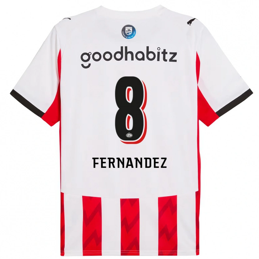 Danxen Hombre Camiseta Noah Fernandez #8 Rojo Blanco 1ª Equipación 2025/26 La Camisa