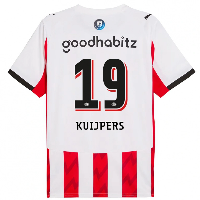 Danxen Hombre Camiseta Jeslynn Kuijpers #19 Rojo Blanco 1ª Equipación 2025/26 La Camisa