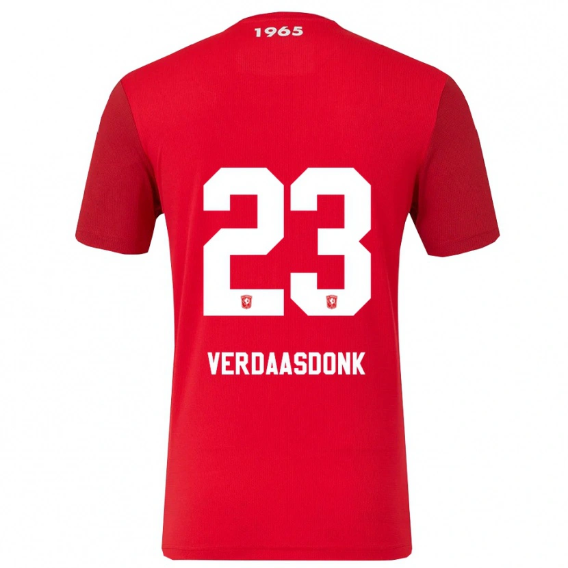 Danxen Hombre Camiseta Suus Verdaasdonk #23 Rojo Blanco 1ª Equipación 2025/26 La Camisa