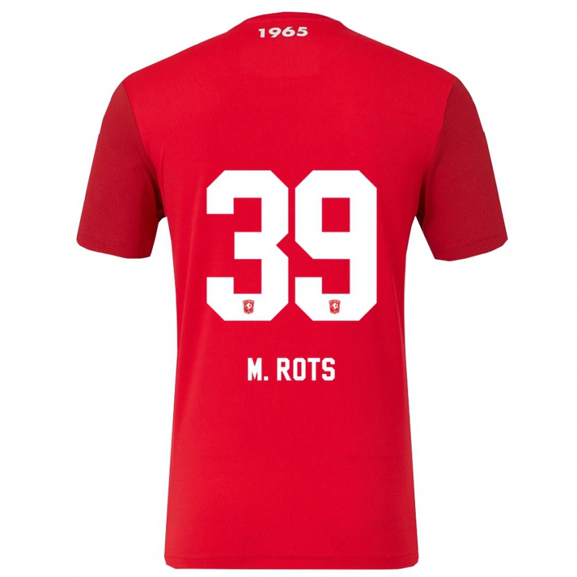 Danxen Hombre Camiseta Mats Rots #39 Rojo Blanco 1ª Equipación 2025/26 La Camisa