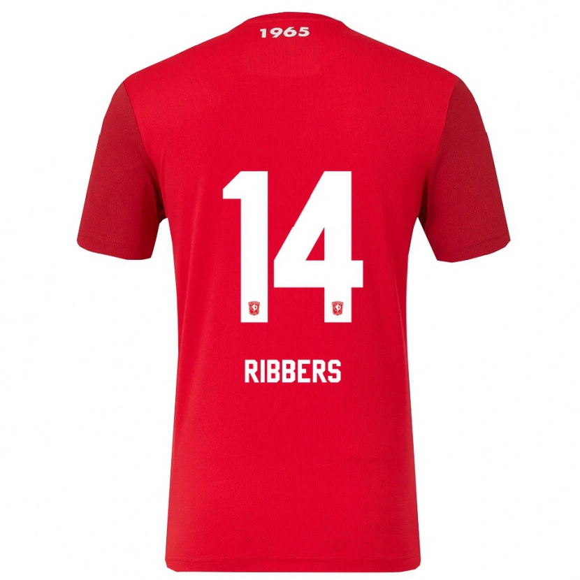 Danxen Hombre Camiseta Jort Ribbers #14 Rojo Blanco 1ª Equipación 2025/26 La Camisa