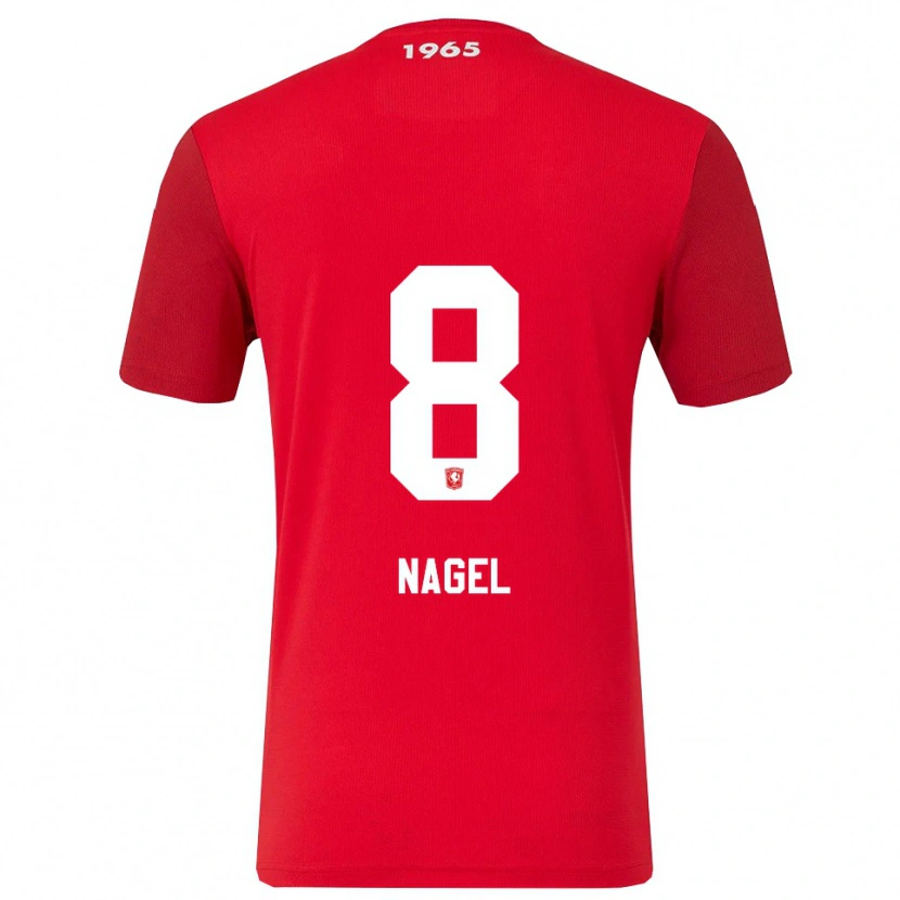 Danxen Hombre Camiseta Benjamin Nagel #8 Rojo Blanco 1ª Equipación 2025/26 La Camisa