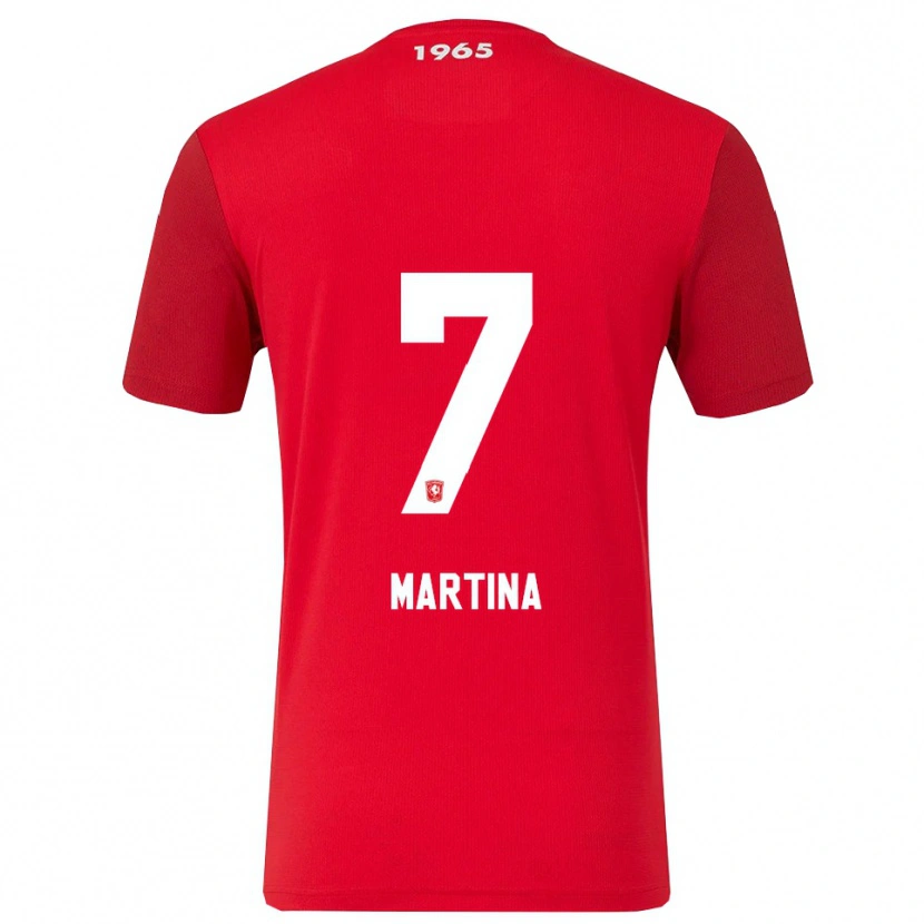 Danxen Hombre Camiseta Shi-Jon Martina #7 Rojo Blanco 1ª Equipación 2025/26 La Camisa