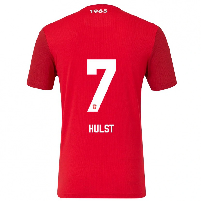 Danxen Hombre Camiseta Charlotte Hulst #7 Rojo Blanco 1ª Equipación 2025/26 La Camisa