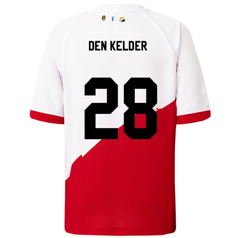 Danxen Hombre Camiseta Gera Op Den Kelder #28 Blanco Rojo 1ª Equipación 2025/26 La Camisa