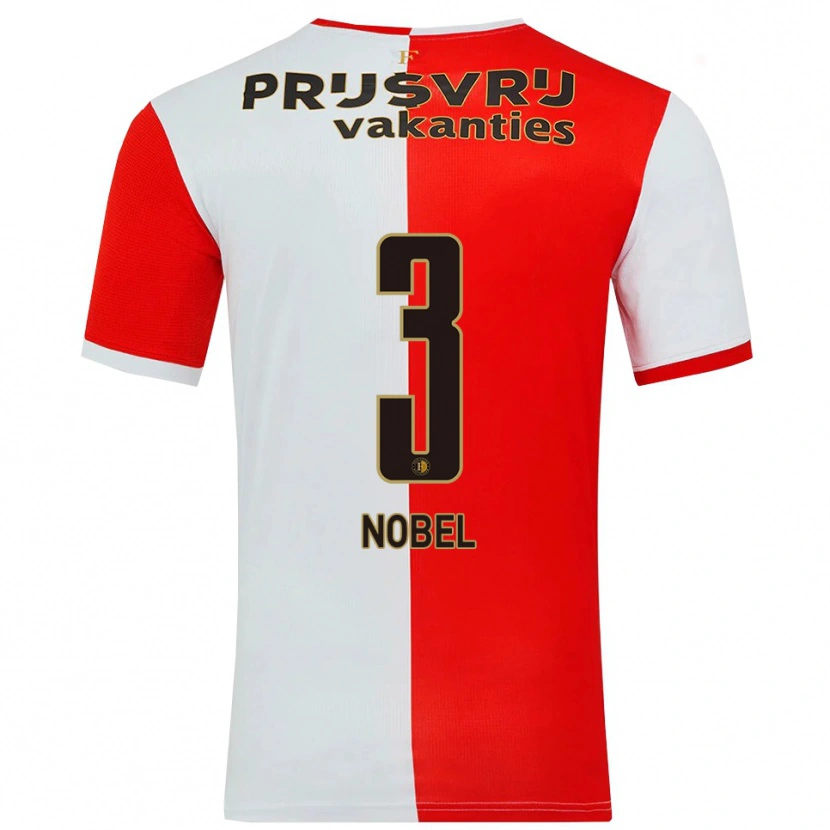 Danxen Hombre Camiseta Sem Nobel #3 Rojo Blanco 1ª Equipación 2025/26 La Camisa