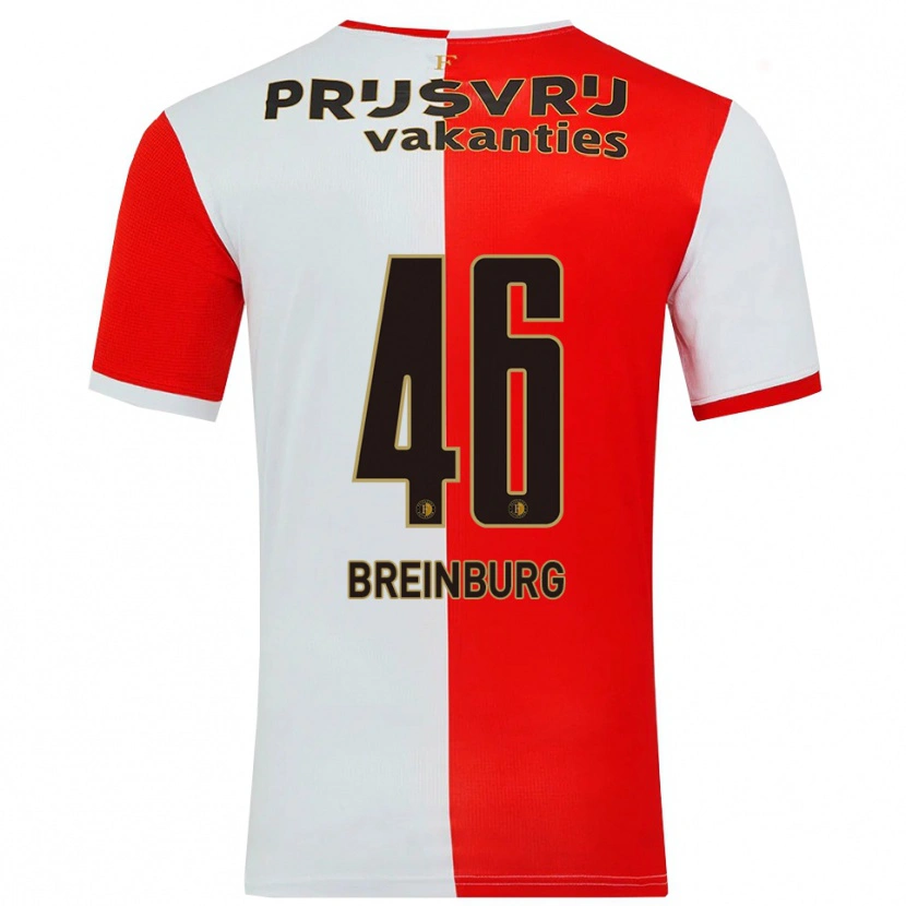 Danxen Hombre Camiseta Rainey Breinburg #46 Rojo Blanco 1ª Equipación 2025/26 La Camisa