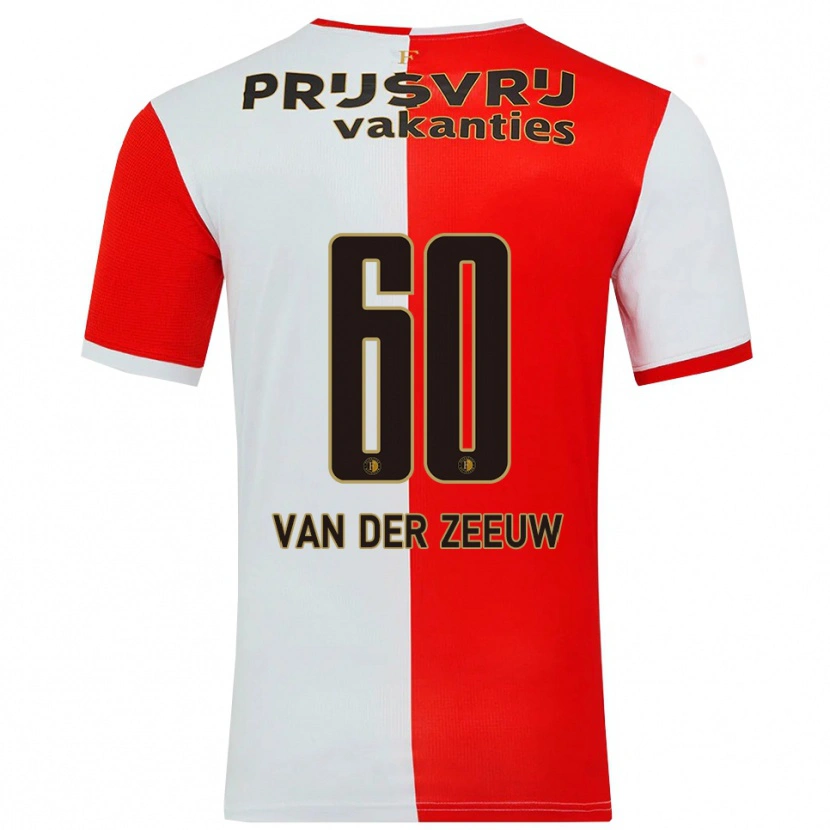 Danxen Hombre Camiseta Twan Van Der Zeeuw #60 Rojo Blanco 1ª Equipación 2025/26 La Camisa