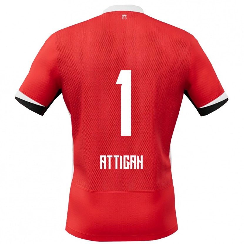 Danxen Hombre Camiseta Quenten Attigah #1 Rojo Blanco 1ª Equipación 2025/26 La Camisa