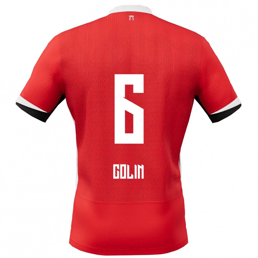 Danxen Hombre Camiseta Isa Colin #6 Rojo Blanco 1ª Equipación 2025/26 La Camisa