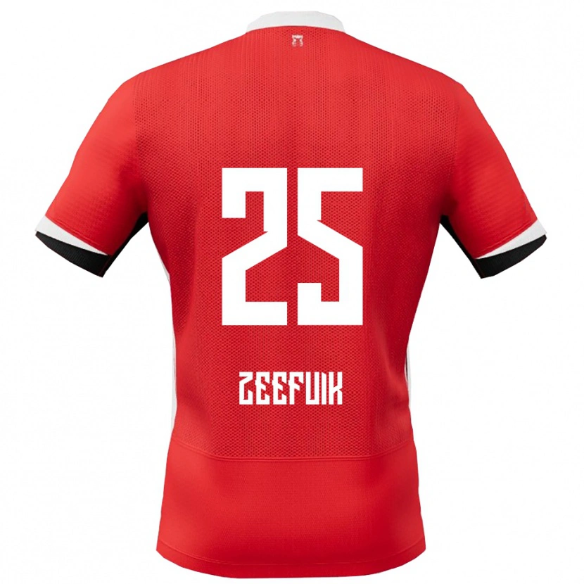 Danxen Hombre Camiseta Lequincio Zeefuik #25 Rojo Blanco 1ª Equipación 2025/26 La Camisa