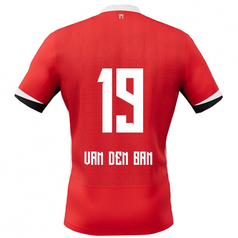 Danxen Hombre Camiseta Yoël Van Den Ban #19 Rojo Blanco 1ª Equipación 2025/26 La Camisa
