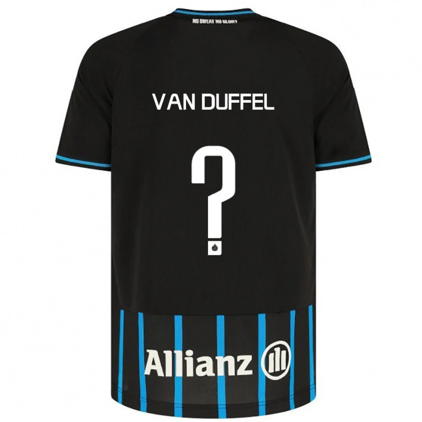 Danxen Hombre Camiseta Céderick Van Duffel #0 Negro Azul 1ª Equipación 2025/26 La Camisa