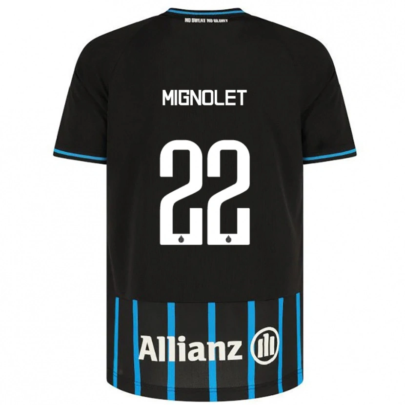 Danxen Hombre Camiseta Simon Mignolet #22 Negro Azul 1ª Equipación 2025/26 La Camisa