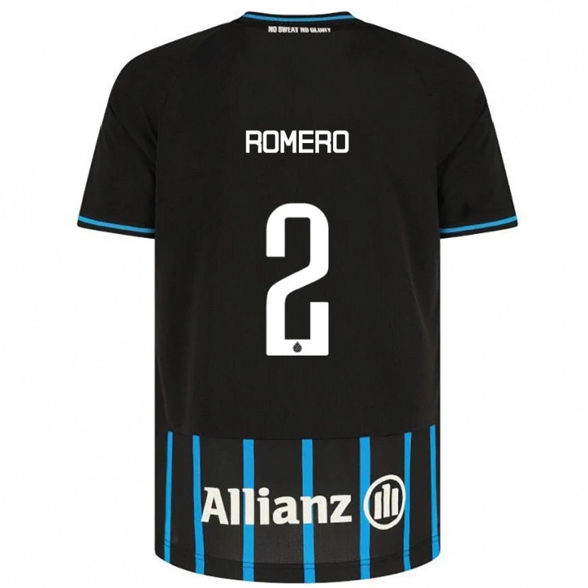 Danxen Hombre Camiseta Zaid Romero #2 Negro Azul 1ª Equipación 2025/26 La Camisa